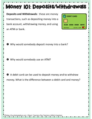 Deposits and Withdrawals
